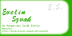 evelin szvak business card